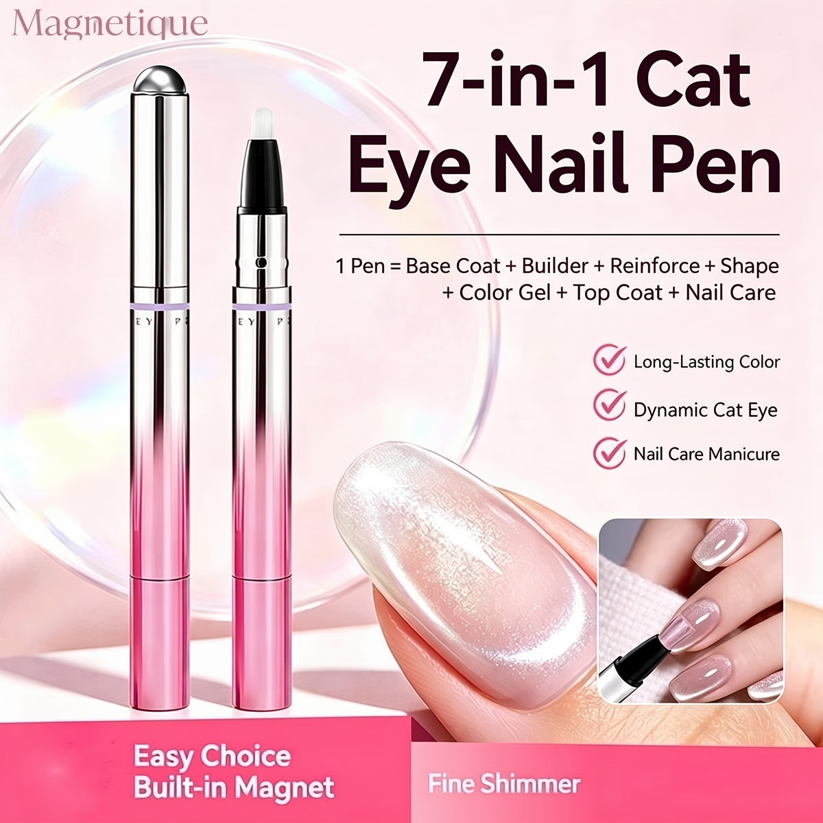 Magnetique™ 7-In-1 Magnetic Cat Eye Nail Gel Pen Portable