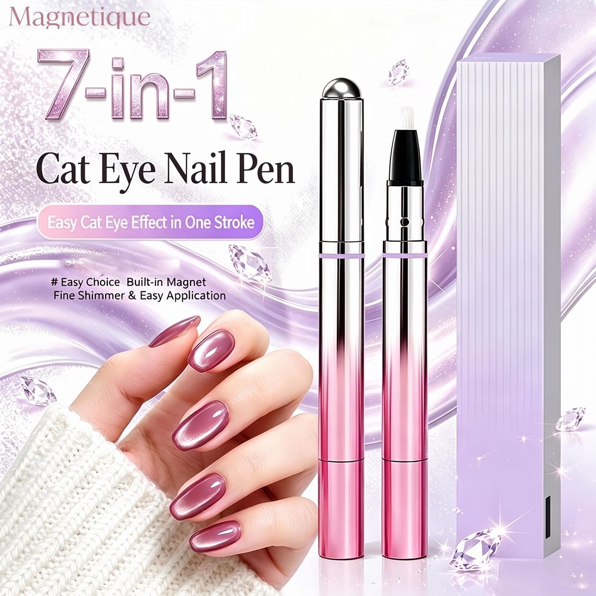 Magnetique™ 7-In-1 Magnetic Cat Eye Nail Gel Pen Portable